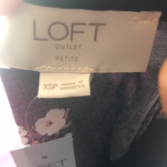 NWT LOFT OUTLET BOUQUET ROLL SLEEVE SHIRTDRESS - Picture 4 of 7